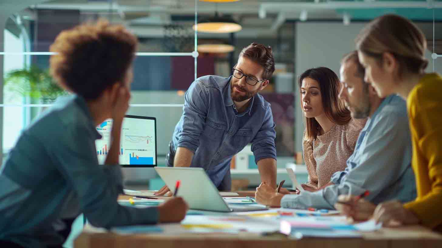 Growth marketing consultants collaborating on funnel optimization and experiment-driven strategy