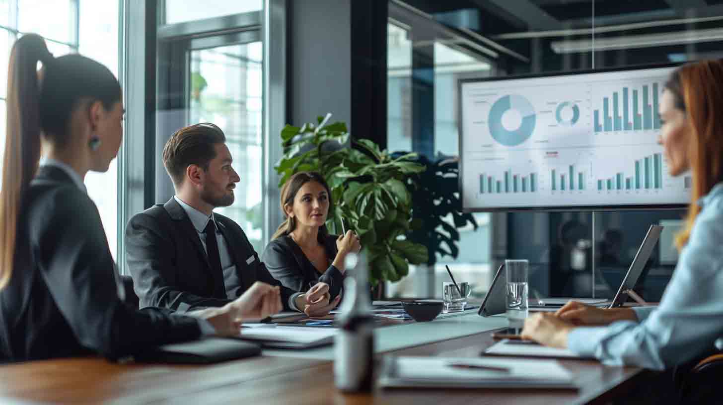 Digital marketing strategy presentation focused on growth, ROI, and performance