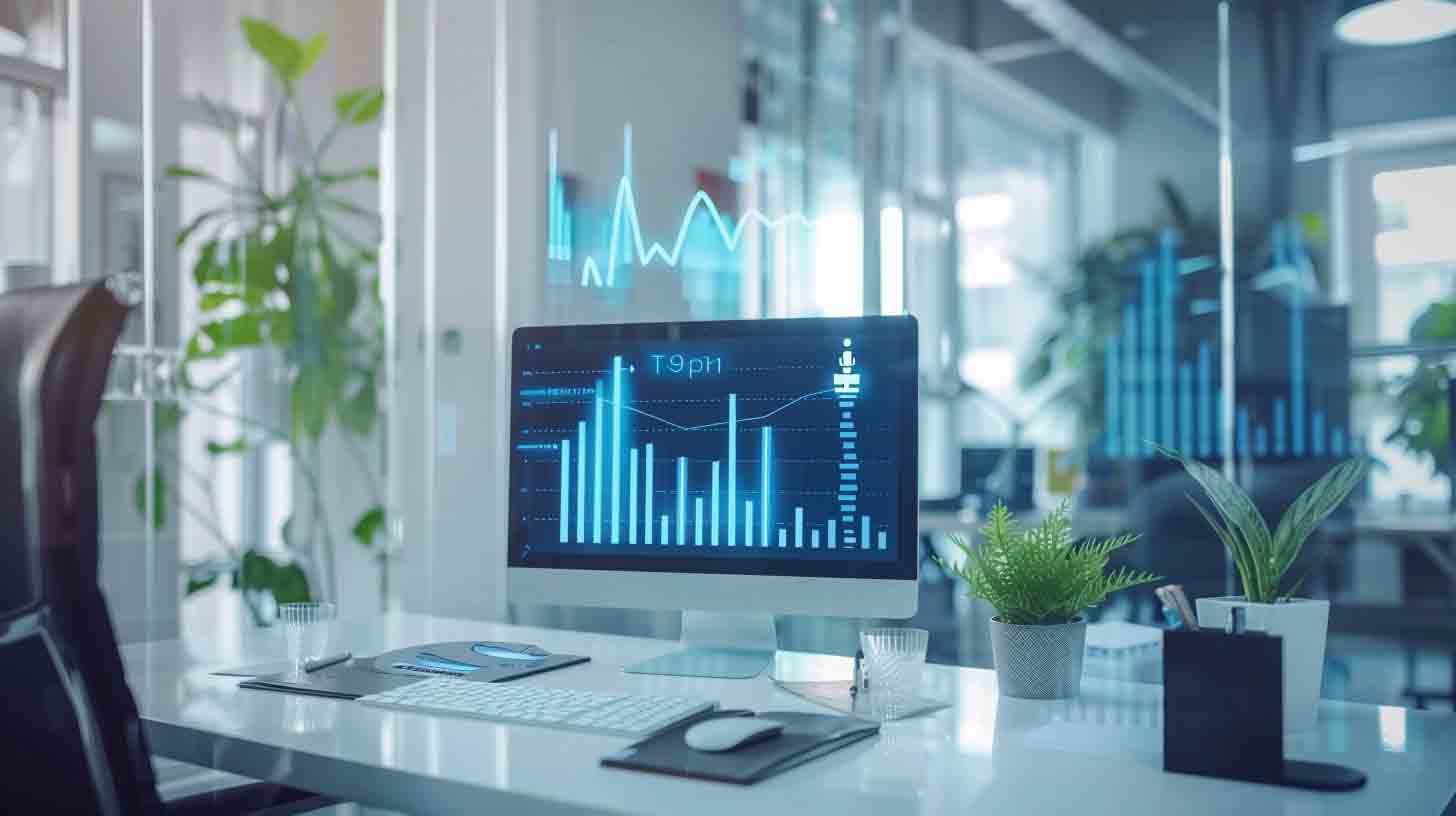 Data-driven growth marketing strategy with analytics dashboards showing scalable growth