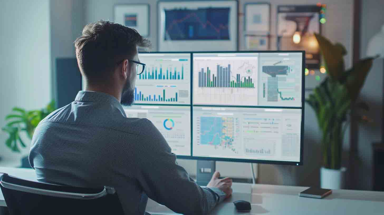 SEO content performance monitoring with conversion metrics and traffic growth dashboards