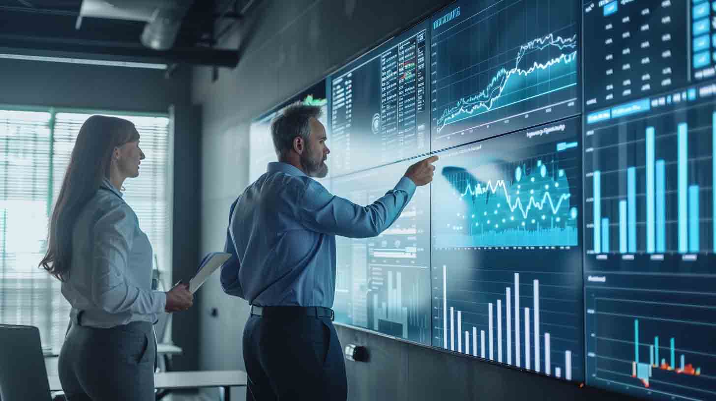 SEO market research specialists analyzing search trends and competitive performance data