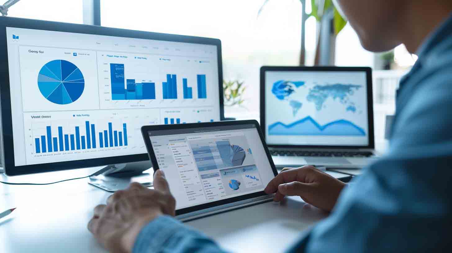 SEO and PPC analytics dashboard used by a digital marketing agency in Irvine, CA to track performance